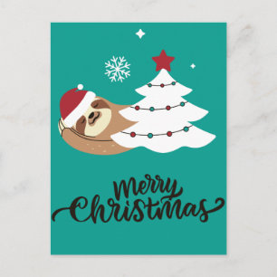 Merry Slothmas Postcard Postkarte