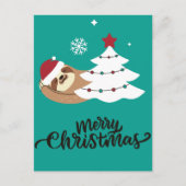 Merry Slothmas Postcard Postkarte (Vorderseite)