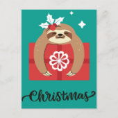 Merry Slothmas Postcard Postkarte (Vorderseite)