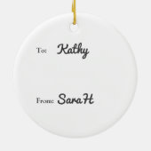 Merry Slothmas Santa Sloth Personalized Keramik Ornament (Hinten)