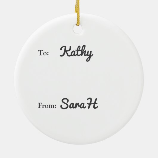 Merry Slothmas Santa Sloth Personalized Keramik Ornament (Hinten)