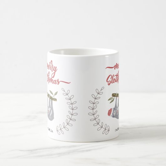 Merry Slothmas Sloth Inspiriert Personalisierter U Kaffeetasse (Mittel)