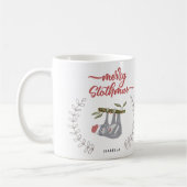 Merry Slothmas Sloth Inspiriert Personalisierter U Kaffeetasse (Links)