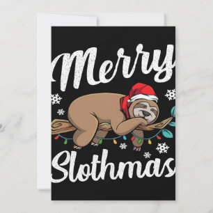 Merry Slothmas Sloth Lazy Feiertagskarte