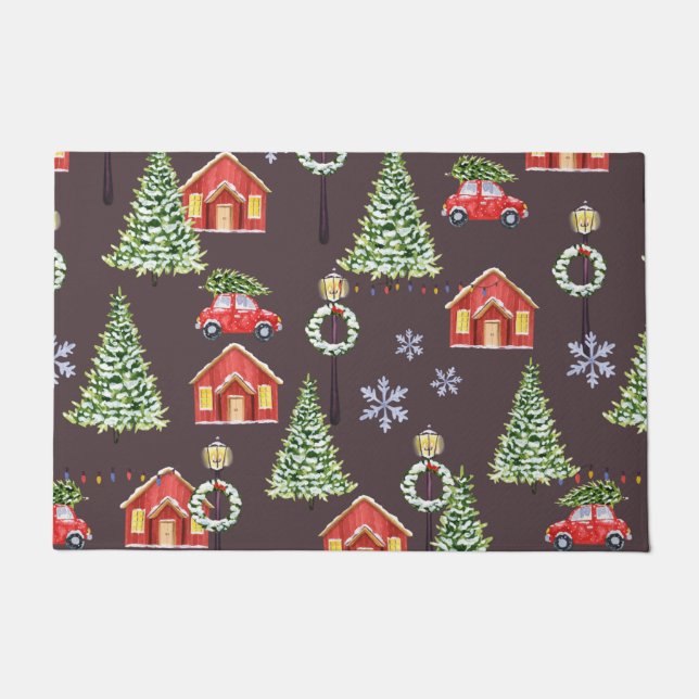 Merry Slothmas Sloth Niedlich Xmas Weihnachten Fußmatte (Vorderseite)