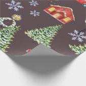 Merry Slothmas Sloth Niedlich Xmas Weihnachten Geschenkpapier (Ecke)