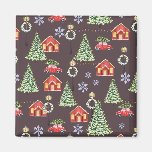 Merry Slothmas Sloth Niedlich Xmas Weihnachten Magnet (Vorne)