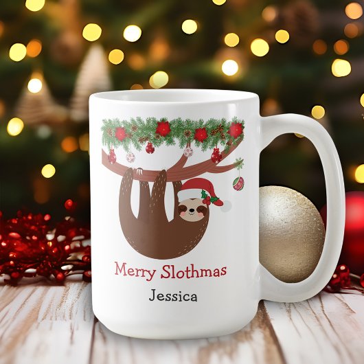 Merry Slothmas Sloth Weihnachtsfeier Tasse