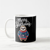 Merry Slothmas Sweater Funny Sloth Christmas Pajam Kaffeetasse (Links)