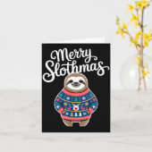 Merry Slothmas Sweater Funny Sloth Christmas Pajam Karte (Gelbe Blume)