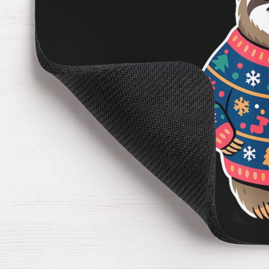 Merry Slothmas Sweater Funny Sloth Christmas Pajam Mousepad (Ecke)