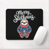Merry Slothmas Sweater Funny Sloth Christmas Pajam Mousepad (Mit Mouse)