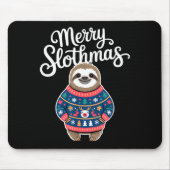 Merry Slothmas Sweater Funny Sloth Christmas Pajam Mousepad (Vorne)