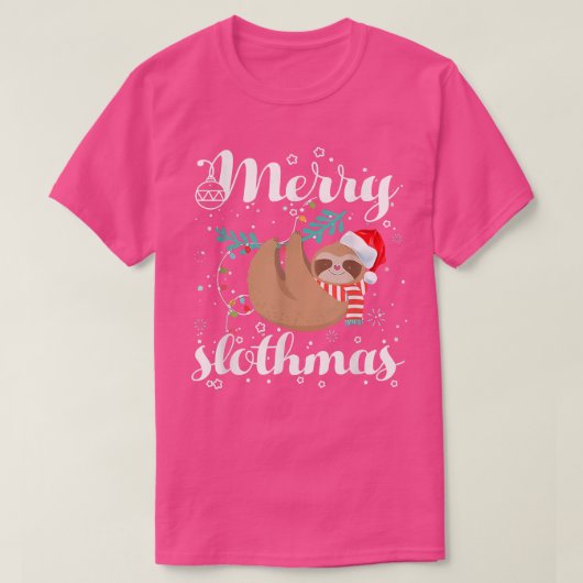 Merry Slothmas T Christmas Pajama für Sloth Lover T-Shirt (Design vorne)