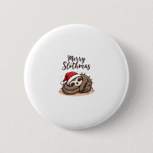 Merry Slothmas T-Shirt Weihnachts-Pyjama für Fault Button