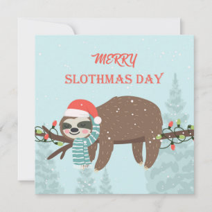 Merry Slothmas Urlaubskarte Feiertagskarte