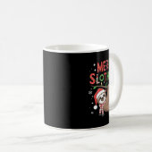 Merry Slothmas Weihnachtsmannmütze Pajamas Sloth L Kaffeetasse (VorderseiteRechts)
