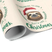 Merry Slothmas, Wrapping Paper Geschenkpapier (Rolleneckpunkt)