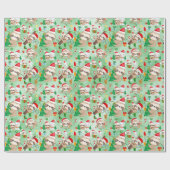 Merry Slothmas Wrapping Paper Roll Geschenkpapier (Flach)