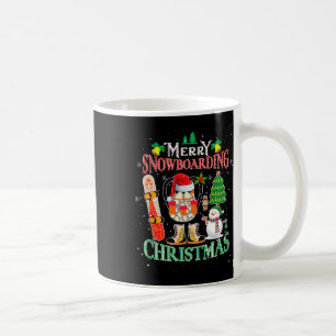 Merry Snowboarden Weihnachten Weihnachtsmannmütze  Kaffeetasse
