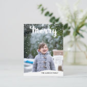 Merry Snowfall Collection Foto Postcard Feiertagspostkarte (Stehend Vorderseite)