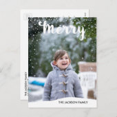 Merry Snowfall Collection Foto Postcard Feiertagspostkarte (Vorne/Hinten)