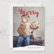 Merry Snowfall Collection Rotes Foto Weihnachten