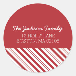 Merry Snowfall Collection Runder Aufkleber