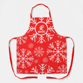 Merry Snowflake Red Schürze (Vorderseite)