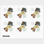 Merry Snowman Custom Holiday Baking Stickers (Blatt)