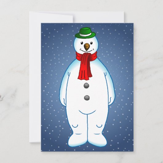 Merry Snowman Feiertagskarte (Vorderseite)