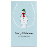 Merry Snowman Kleine Geschenktüte (Rückseite)