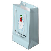 Merry Snowman Kleine Geschenktüte (Vorderseite Schrägansicht)