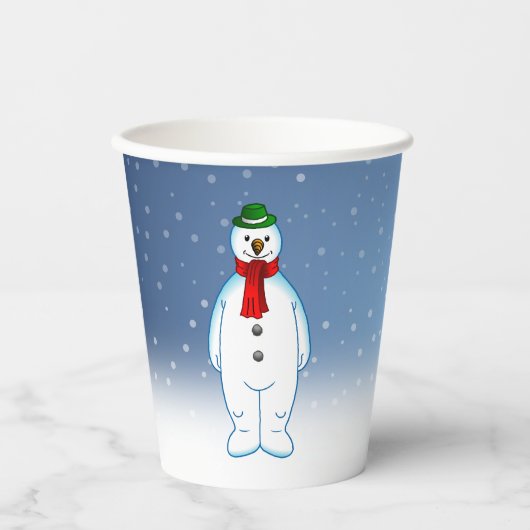 Merry Snowman Pappbecher (Vorderseite)