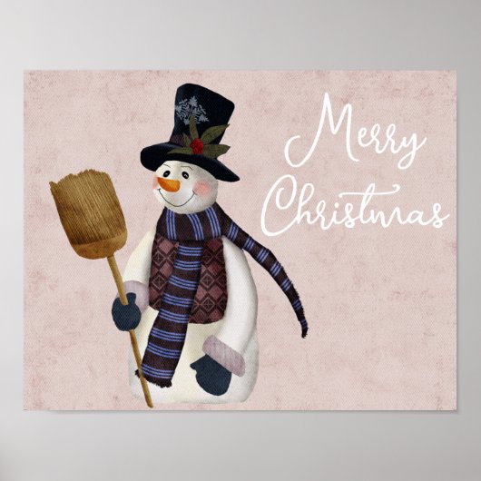 Merry Snowman Poster (Vorne)