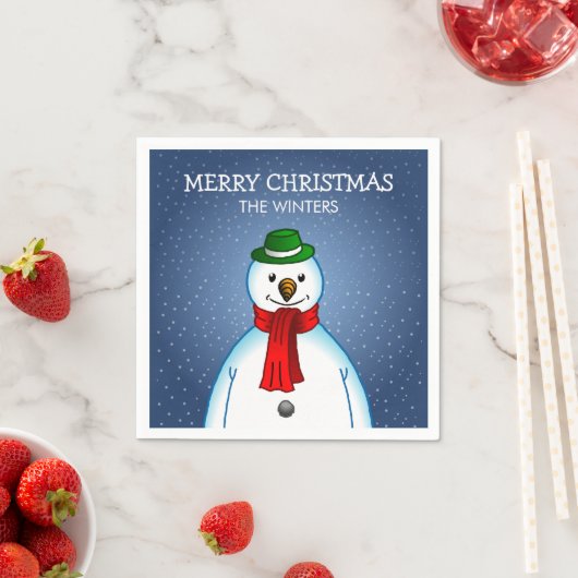 Merry Snowman Serviette (Beispiel)