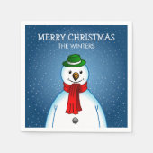 Merry Snowman Serviette (Vorderseite)