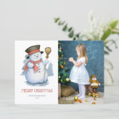 Merry Snowman | Weihnachten im Foto (Stehend Vorderseite)