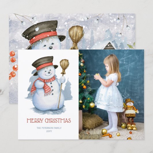 Merry Snowman | Weihnachten im Foto (Vorne/Hinten)