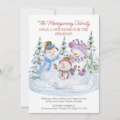 Merry Snowmen Neue Zuhause für Urlaub Ankündigung (Vorderseite)