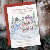 Merry Snowmen Neue Zuhause für Urlaub Ankündigung