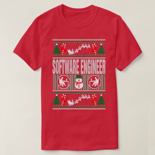 Merry Software Engineer Job Ugg Weihnachts Sweater T-Shirt (Design vorne)