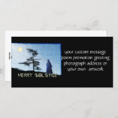 Merry Solstice Night Feiertagskarte (Vorne/Hinten)