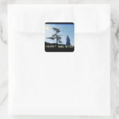 Merry Solstice Night Quadratischer Aufkleber (Tasche)