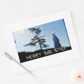 Merry Solstice Night Rechteckiger Aufkleber (Umschlag)