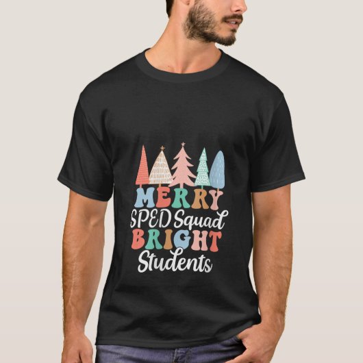 Merry SPED Squad Bright Schülerteam SPED Lehrer T-Shirt (Vorderseite)