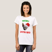 Merry Sphynx Mas Funny Weihnachten Sphynx Cat Love T-Shirt (Vorne ganz)