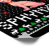 Merry Sphynxmas Sphynx Cat Lover Christmas Ugly Me Poster (Ecke)