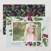 Merry Sprigs | Frohe Weihnachten Foto (Vorne/Hinten)