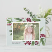 Merry Sprigs | Frohe Weihnachten Foto (Stehend Vorderseite)